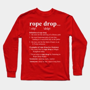 Rope Drop Definition (white) Long Sleeve T-Shirt